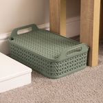 Strata Shallow Basket with Lid 12L Green XW132-LPG-VW