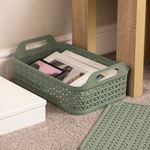 Strata Shallow Basket with Lid 12L Green XW132-LPG-VW