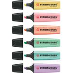Stabilo Boss Original Highlighter Assorted Pastel (Pack of 6) 70/4-2
