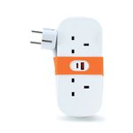 Status 2 Way Euro Travel Socket 1.4 Metre S2W1.4MUSBEU1