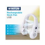 Status Rechargeable Neck Fan USB White SNECKFAN36001PB6