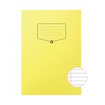 Silvine Recycled Exercise Book Lined with Margin 64 Pages A4 Yellow (Pack of 10) EXRE103