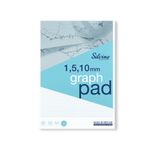 Silvine Graph Pad 1/5/10mm 50 Sheets A4 A4GP1510