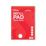 Silvine Ruled Margin Punched Headbound Refill Pad 160 Pages A4 Pad (6 Pack) A4RPFM