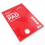 Silvine Ruled Margin Punched Headbound Refill Pad 160 Pages A4 Pad (6 Pack) A4RPFM