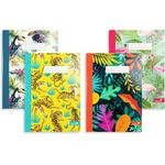 Silvine Casebound Notebook Ruled with Margin 80 Pages 4 Designs Assorted A5 (Pack of 12) NBA5SG