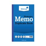 Silvine Carbonless Duplicate Memo Book 210x127mm (6 Pack) 701-T