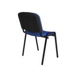 Taurus meeting room stackable chair with black frame and no arms - blue