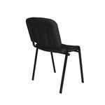 Taurus meeting room stackable chair with black frame and no arms - charcoal