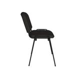 Taurus meeting room stackable chair with black frame and no arms - charcoal