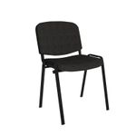 Taurus meeting room stackable chair with black frame and no arms - charcoal