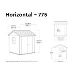 Keter Newton Plus Shed 7.5x7ft Grey KET260263