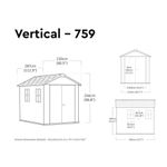 Keter Newton Plus Shed 7.5x9ft Grey KET260265