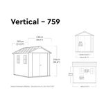 Keter Newton Plus Shed 9.5x7ft Grey KET259689