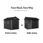 Keter Newton Plus Shed 9.5x7ft Grey KET259689