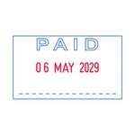 Trodat Printy 4750L2 Dater Stamp - Paid 141365