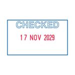 Trodat Printy 4750L Dater Stamp - Checked 141386