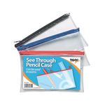 Tiger See Through Pencil Case 200 x 125mm (Pack of 12) 300794