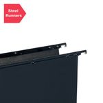 Rexel Crystalfile Extra 15mm Suspension File Black (Pack of 25) 3000080