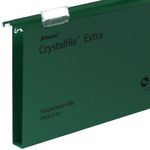 Rexel Crystalfile Extra 30mm Suspension File Green (Pack of 25) 70631