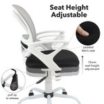 Tyler mesh back operator chair with white frame