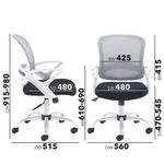 Tyler mesh back operator chair with white frame