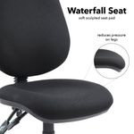 Vantage 100 2 lever PCB operators chair with no arms - black