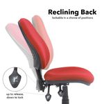 Vantage 100 2 lever PCB operators chair with no arms - red
