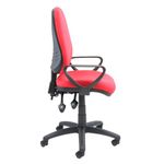 Vantage 100 2 lever PCB operators chair with fixed arms - red