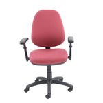 Vantage 100 2 lever PCB operators chair with adjustable arms - burgundy