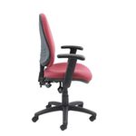 Vantage 100 2 lever PCB operators chair with adjustable arms - burgundy