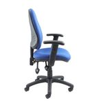 Vantage 100 2 lever PCB operators chair with adjustable arms - blue