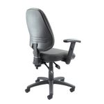 Vantage 100 2 lever PCB operators chair with adjustable arms - charcoal
