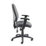 Vantage 100 2 lever PCB operators chair with adjustable arms - charcoal