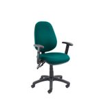 Vantage 100 2 lever PCB operators chair with adjustable arms - Forest Green
