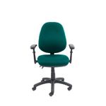 Vantage 100 2 lever PCB operators chair with adjustable arms - Forest Green