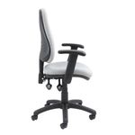 Vantage 100 2 lever PCB operators chair with adjustable arms - Grey