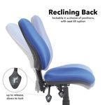 Vantage 200 3 lever asynchro operators chair with no arms - blue