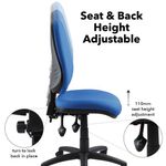 Vantage 200 3 lever asynchro operators chair with no arms - blue