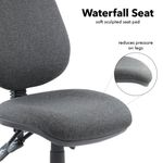 Vantage 200 3 lever asynchro operators chair with no arms - charcoal