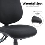 Vantage 200 3 lever asynchro operators chair with no arms - black