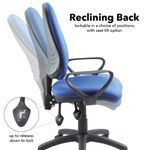 Vantage 200 3 lever asynchro operators chair with fixed arms - blue