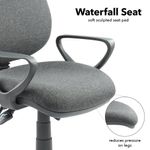 Vantage 200 3 lever asynchro operators chair with fixed arms - charcoal