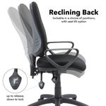 Vantage 200 3 lever asynchro operators chair with fixed arms - black