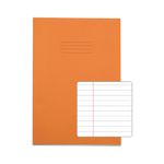 Rhino Exercise Book 80 Page A4 8mm Ruled Orange Contract (Pack of 50) VEXV668-1465-2