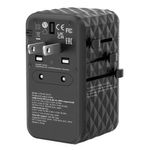 Verbatim UTA-06 GaN III Universal Travel Adapter 2x USB-C PD 100W + QC4+/2x USB-A QC 3.0 Black 32121
