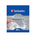 Verbatim CD/DVD Sleeves Paper (50 Pack) 49992