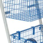 GoSecure Major Mail Trolley Removable Baskets Silver MT2SIL