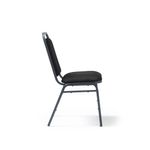 Yin classic back banqueting stacking chair - charcoal