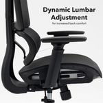 Zala mesh back operator chair with headrest and black mesh seat